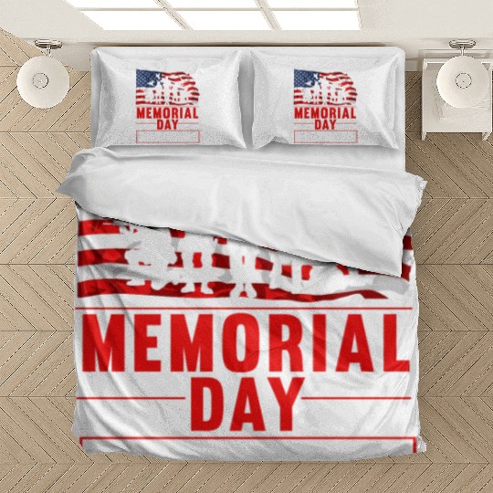 Memorial Day American Flag Soldiers Patriotic US Bedding Sets