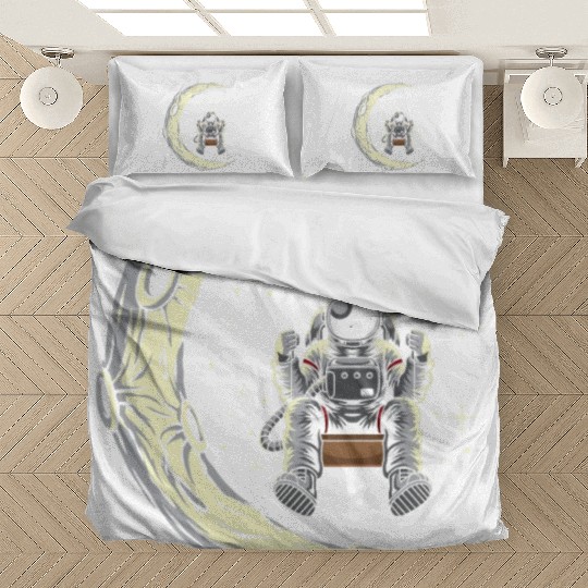 Astronaut Swing Stars Moon Space Lover Bedding Sets