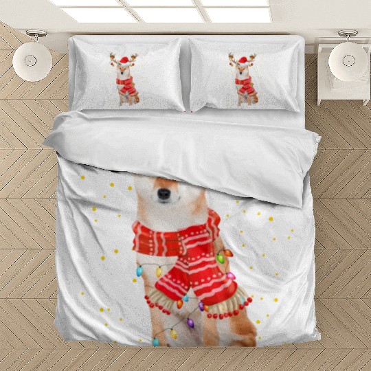 Akita Bedding Sets Akita Reindeer Christmas Light