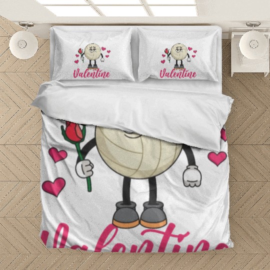 Volleyball Player Team Valentines Bedding Sets