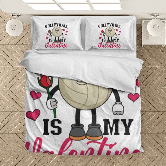 Volleyball Player Team Valentines Bedding Sets