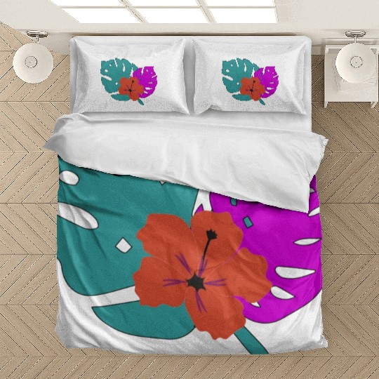 Hibiscus and leaves Bedding Sets