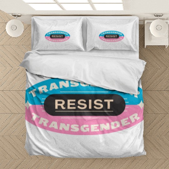 trans pride resist Bedding Sets