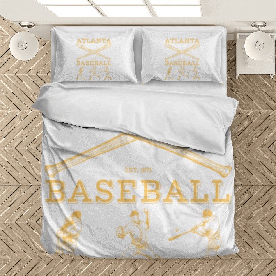 Vintage Atlanta Baseball est 01 Bedding Sets
