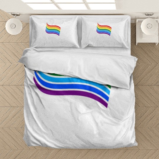 LGBT pride rainbow heart Bedding Sets