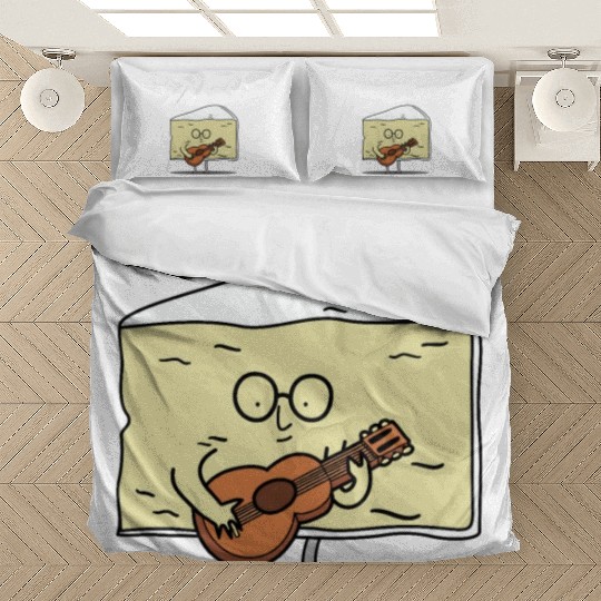 Let It Brie Cheese Musician With Guitar Bedding Sets