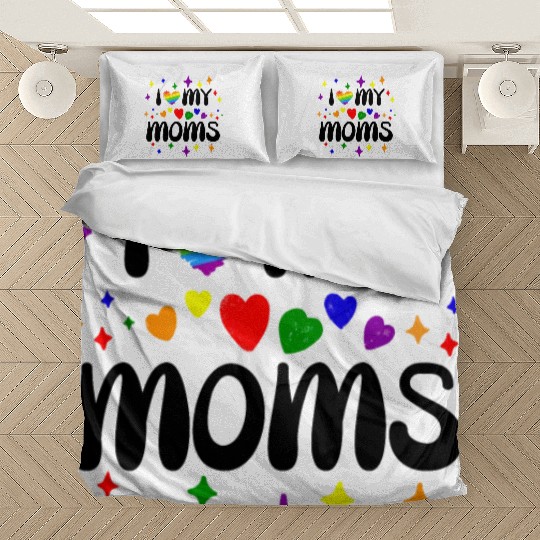 I Love My Moms Pride LGBTQ Bedding Sets