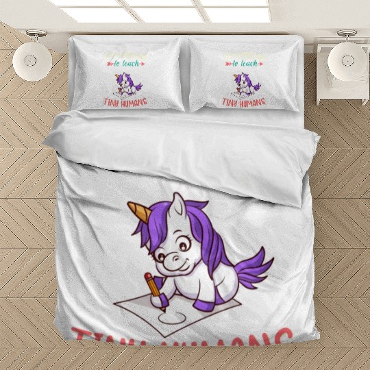 Good Day To Teach Tiny Humans Elementary Teacher Bedding Sets