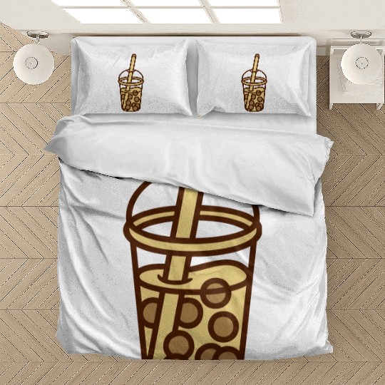 Bubble tea comic design Bedding Sets