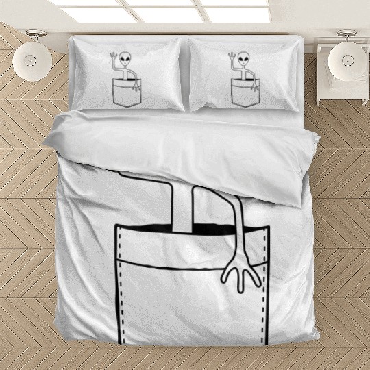 Bag Alien Waving Friendly Bedding Sets