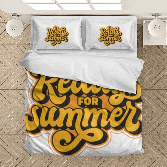 summer retro lettering Bedding Sets