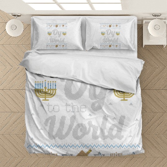 Funny Hanukkah Oy To The World Bedding Sets