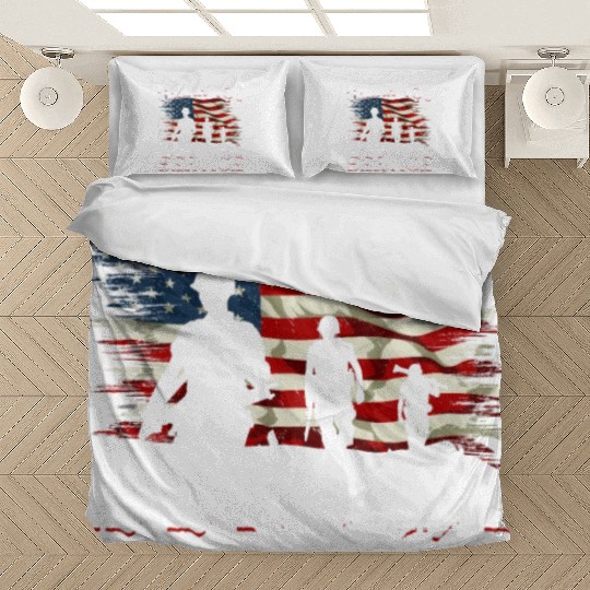 Memorial Day American Flag Patriotic Soldier US Bedding Sets