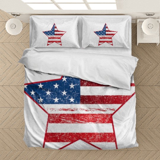 US Flag Star Patriotic Bedding Sets Stars Stripes