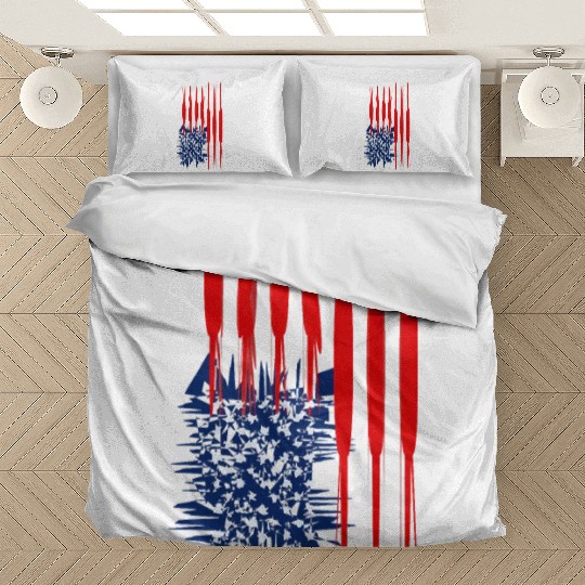 US Flag Vertical Bedding Sets American Stars Stripes