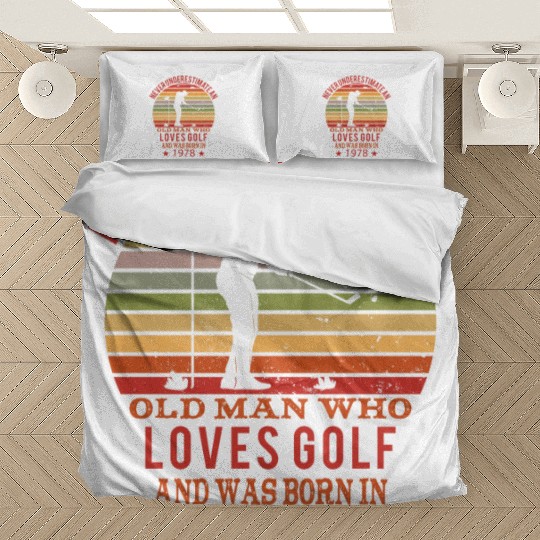 Golfing Golfplayers Vintage 1978 Birthday Bedding Sets