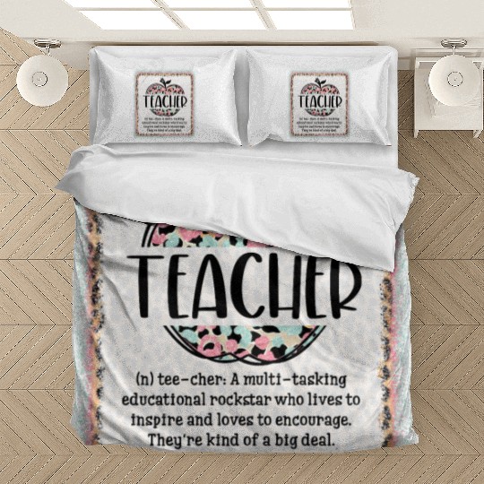 Teacher Life Back To School Teacher Apple Bedding Sets