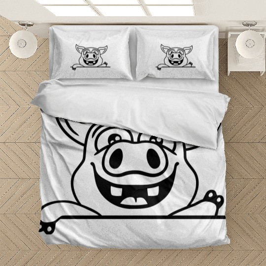 Friendly Waving Stable Pig Bedding Sets