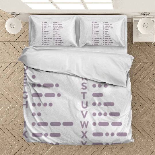 Morse Code Alphabet Design Bedding Sets
