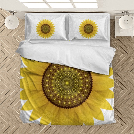 Golden Sunflower Mandala Bedding Sets