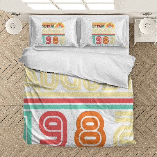 40th Birthday August 1982 Bedding Sets