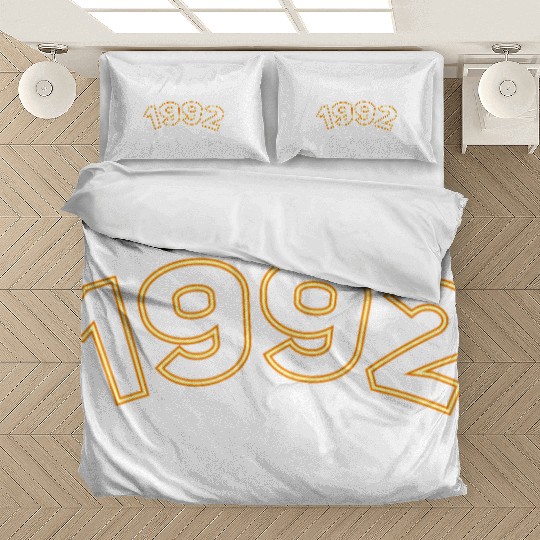 Year 1992 Yellow Simple Bedding Sets