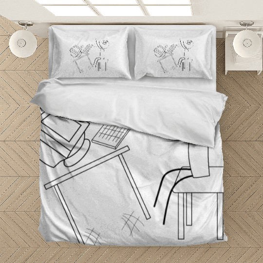 Table Flip Angry Rage Quit Desk flip Mad Angry Mem Bedding Sets