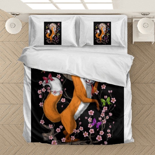 Fox Japanese Cherry Blossom Bedding Sets