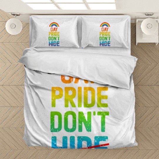 Gay Pride Don't Hide Bedding Sets
