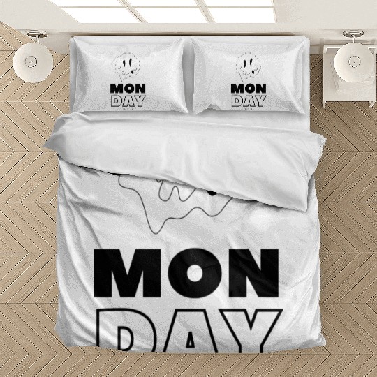 Black White Minimalist Motto Bedding Sets