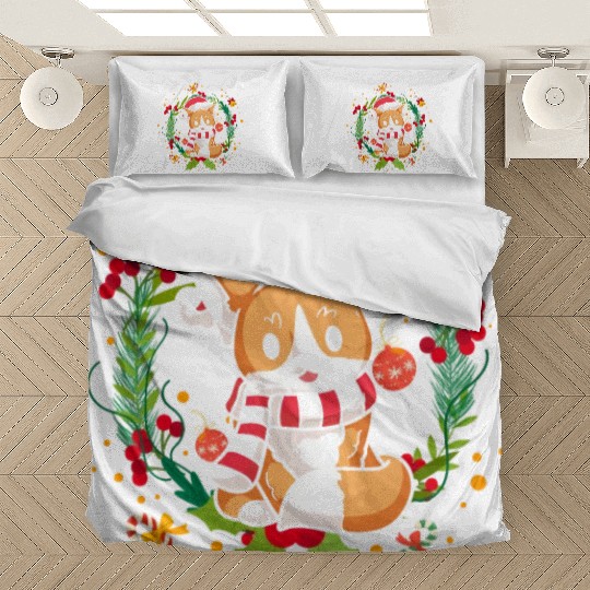 Ugly Christmas Fox Pattern Knit Xmas Christkind Bedding Sets