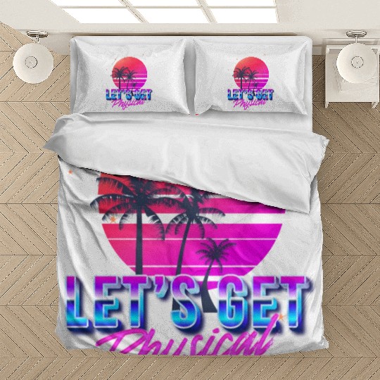 Let's get Physical Vaporwave Aesthetic Bedding Sets