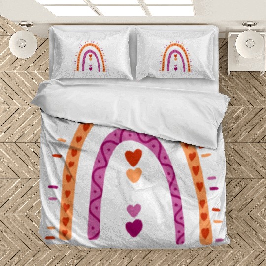 Assume Nothing Lesbian Pride Boho Rainbow Bedding Sets