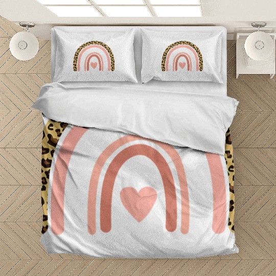 Boho Teacher Rainbow Leopard Teacher Appreciation Bedding Sets