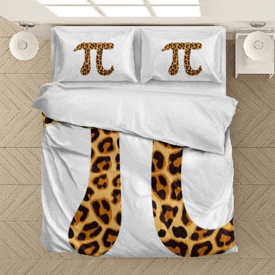Pi Leopard Print Skin Cheetah Pi Day Math Nerd Bedding Sets