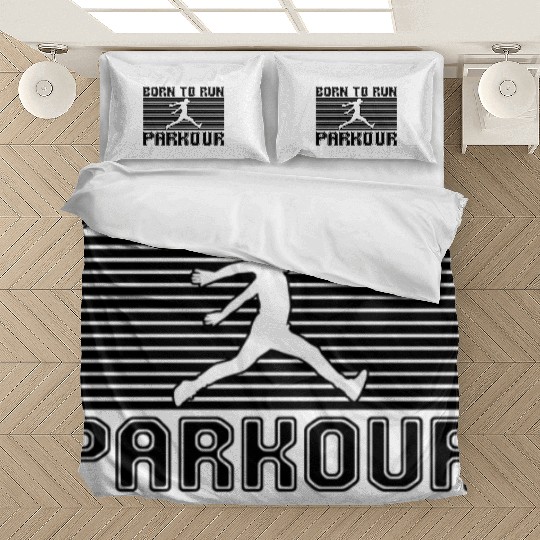 born to run parkour Bedding Sets