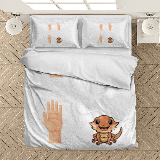 Rock Paper Scissors Nothing Beats Bearded Dragons Bedding Sets