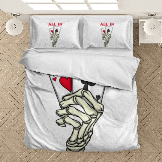 Poker Player Poker Cards 7 2 Skeleton Hand Poker Bedding Sets
