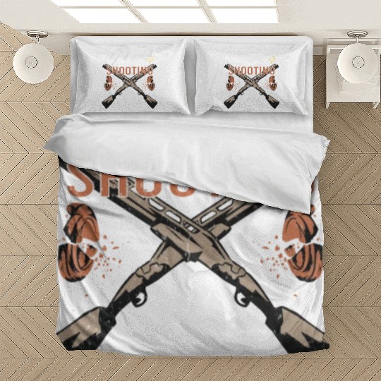 Clay Target Shooter Skeet Shooting Shooting Bedding Sets