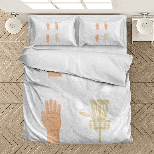 Rock Paper Scissors Nothing Beats Disc Golf Frisbe Bedding Sets