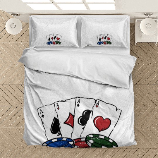 Chip Thrills Gambler Poker Gambling Poker Player Bedding Sets
