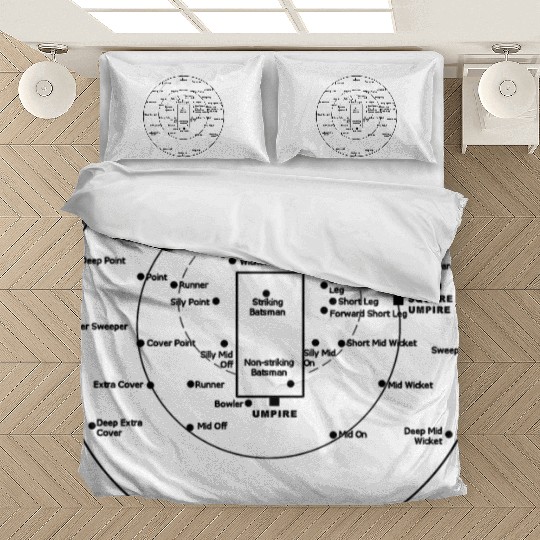 CRICKET PITCH POSITIONS Bedding Sets