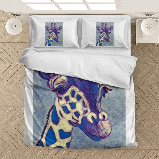 Blue Giraffe Bedding Sets