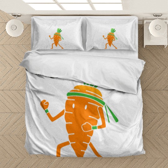 Carrate Funny Vegan Carrot Doing Karate Bedding Sets