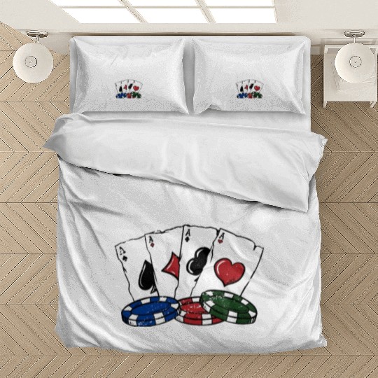 Catch Up and Double Up Gambler Poker Gambling Bedding Sets