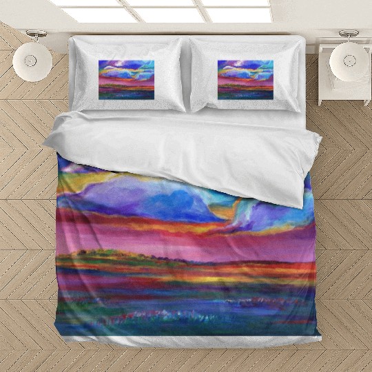 Colorful Sunset Landscape Painting Bedding Sets