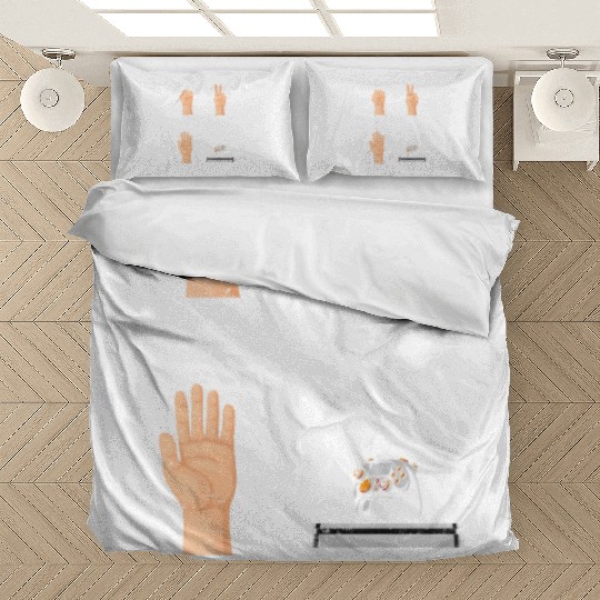 Rock Paper Scissors Nothing Beats Console PC Funny Bedding Sets