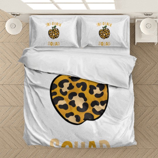 3rd Grade Back To School Squad Leopard Print Bedding Sets