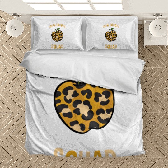 High School Back To School Squad Leopard Print Bedding Sets