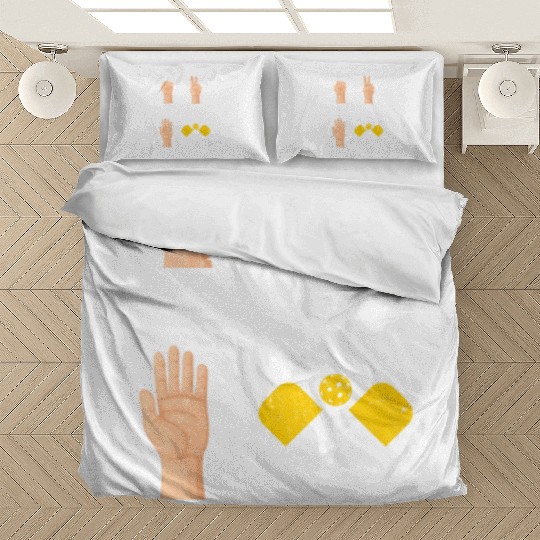 Rock Paper Scissors Nothing Beats Pickleball Playe Bedding Sets